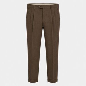 Daniel Cremieux Signature Collection Wool Pants Men's 36 X 29 Brown Houndstooth